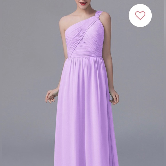 Lilac One-shoulder bridesmaid dress - Picture 1 of 7